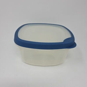 Vintage Rubbermaid 2 QT Servin Saver G 553X Blue Rim Lid #515N 1.9L